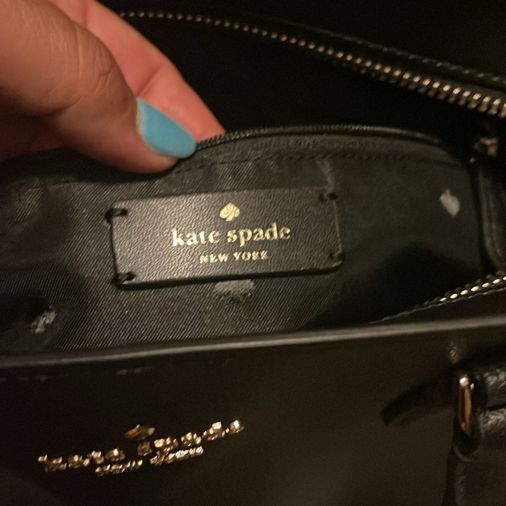 NEW black leather Kate Spade satchel two way bag - Picture 12 of 12